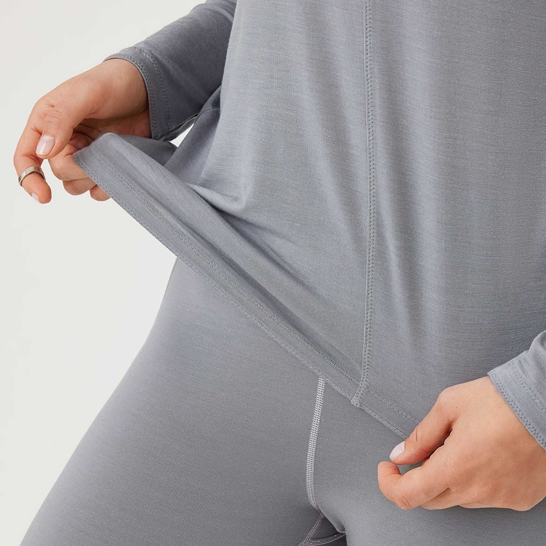 Women's Studio Long Sleeve Tee - Medium Grey