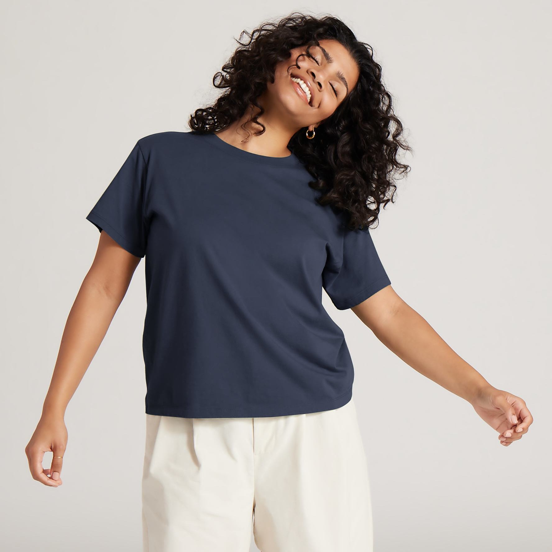 Women's Organic Cotton Tee - Hazy Indigo