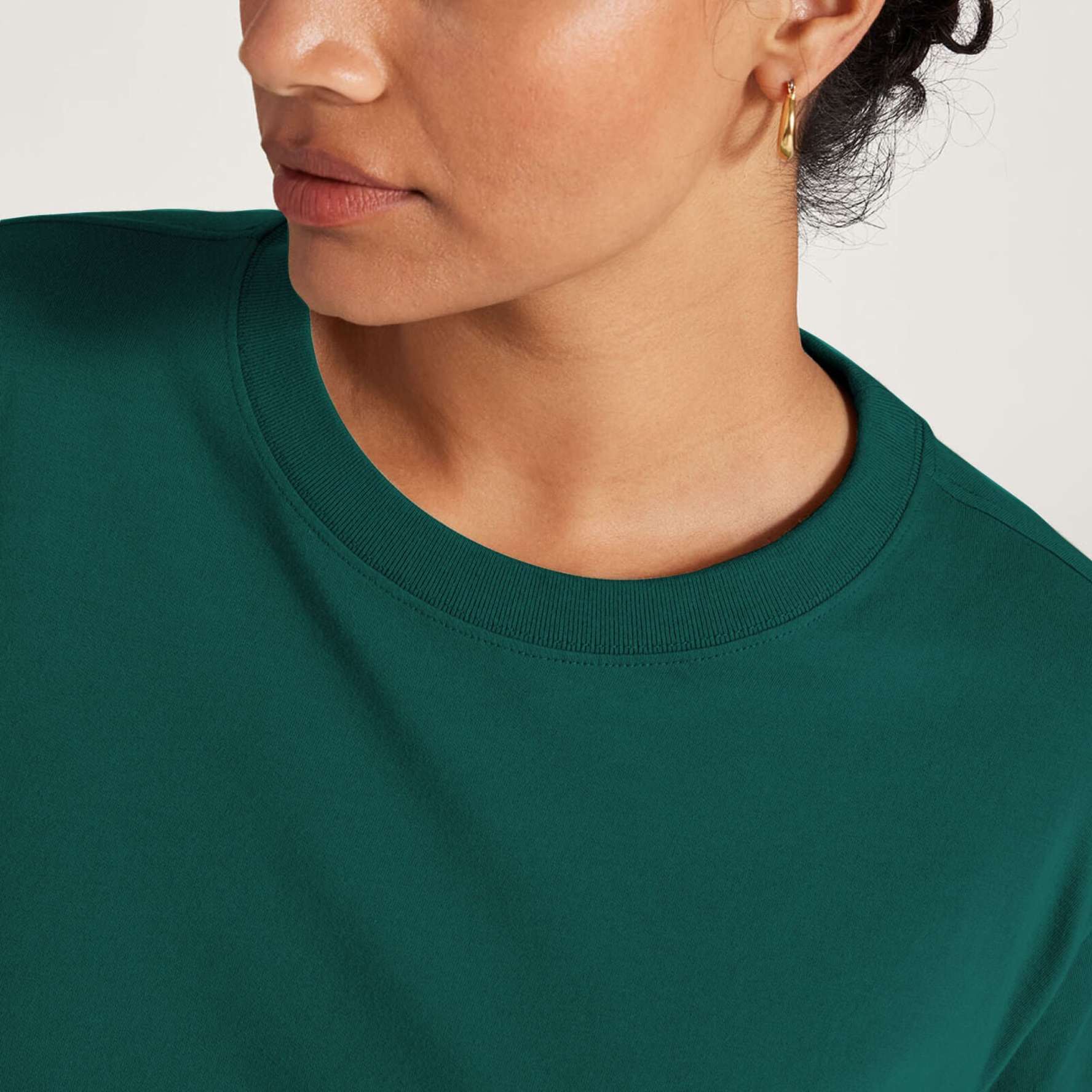 Women's Allgood Organic Cotton Long Sleeve Tee - Deep Emerald