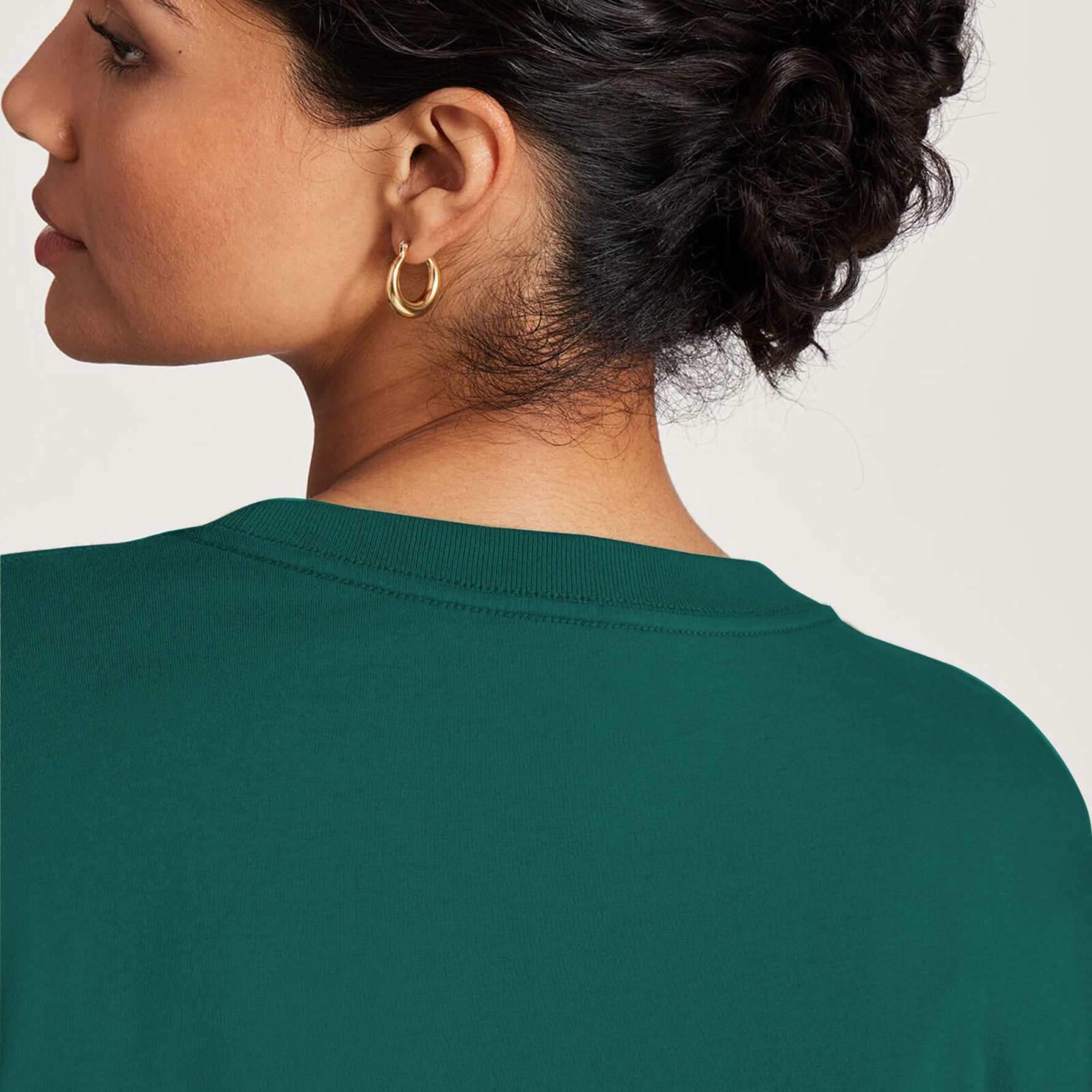 Women's Allgood Organic Cotton Long Sleeve Tee - Deep Emerald