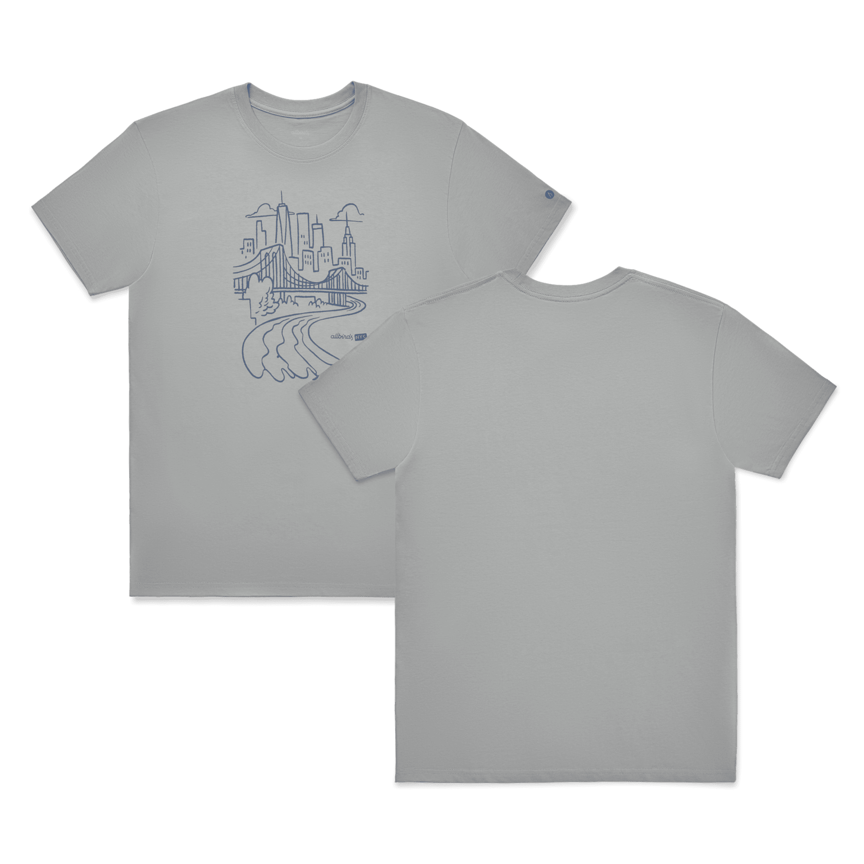 Unisex Organic Cotton Graphic Tee - Medium Grey/Stormy Grey - NYC