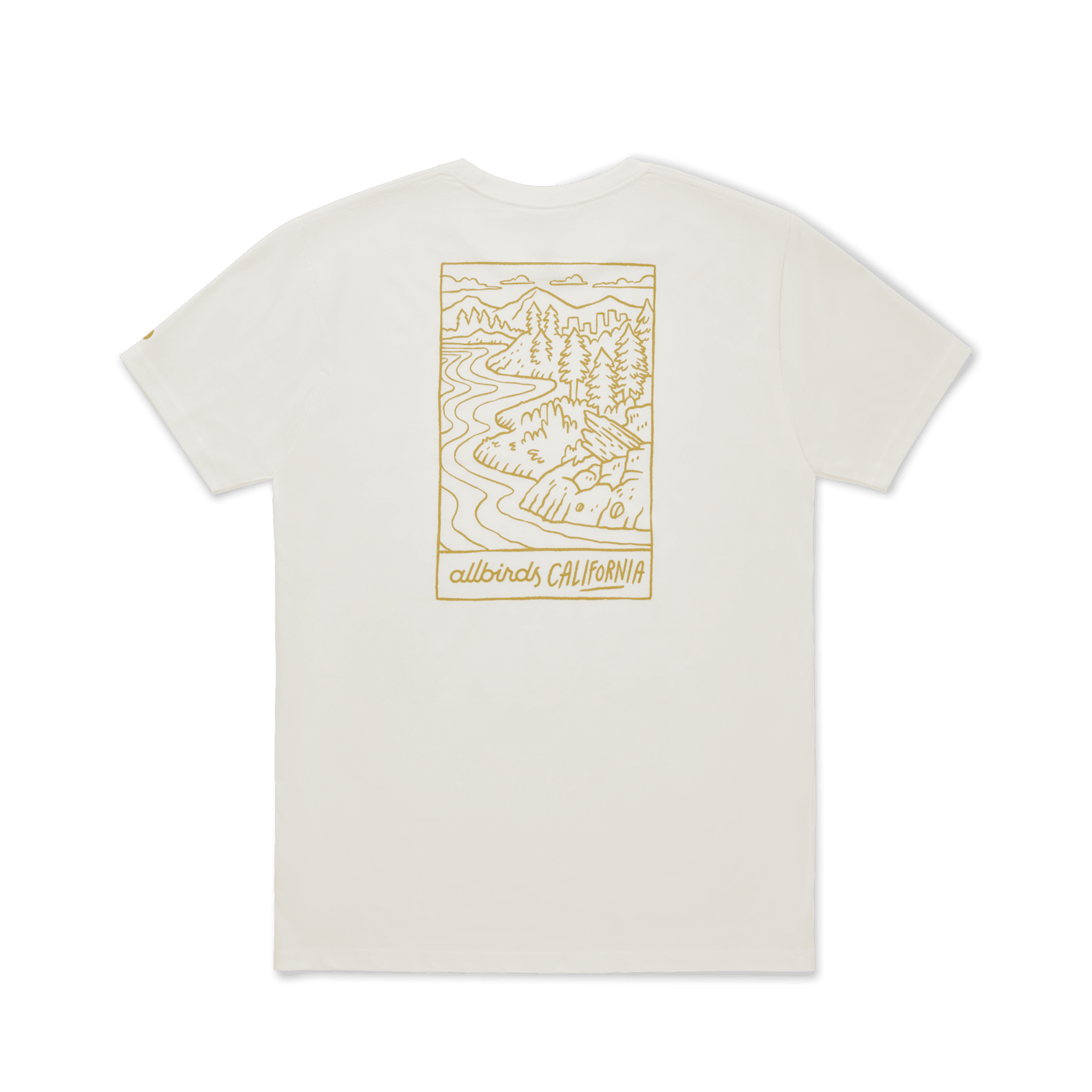 Unisex Organic Cotton Graphic Tee - Natural White/Stony Beige - CA