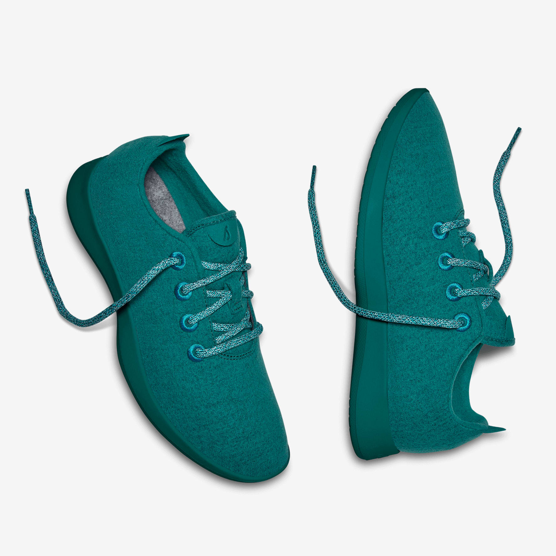 Men s Wool Runners Tuke Teal Teal Sole