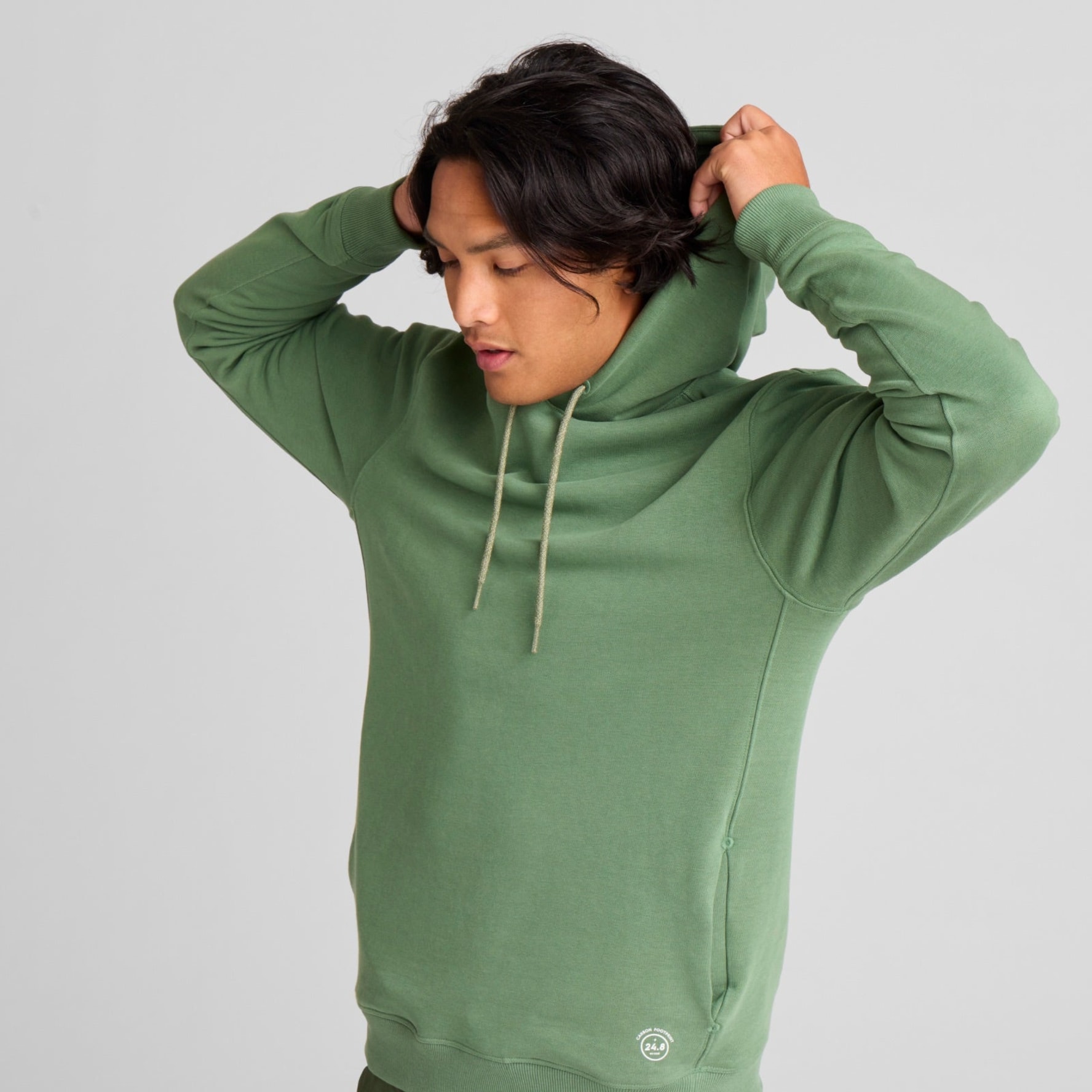 Green hoodie sales jacket men's