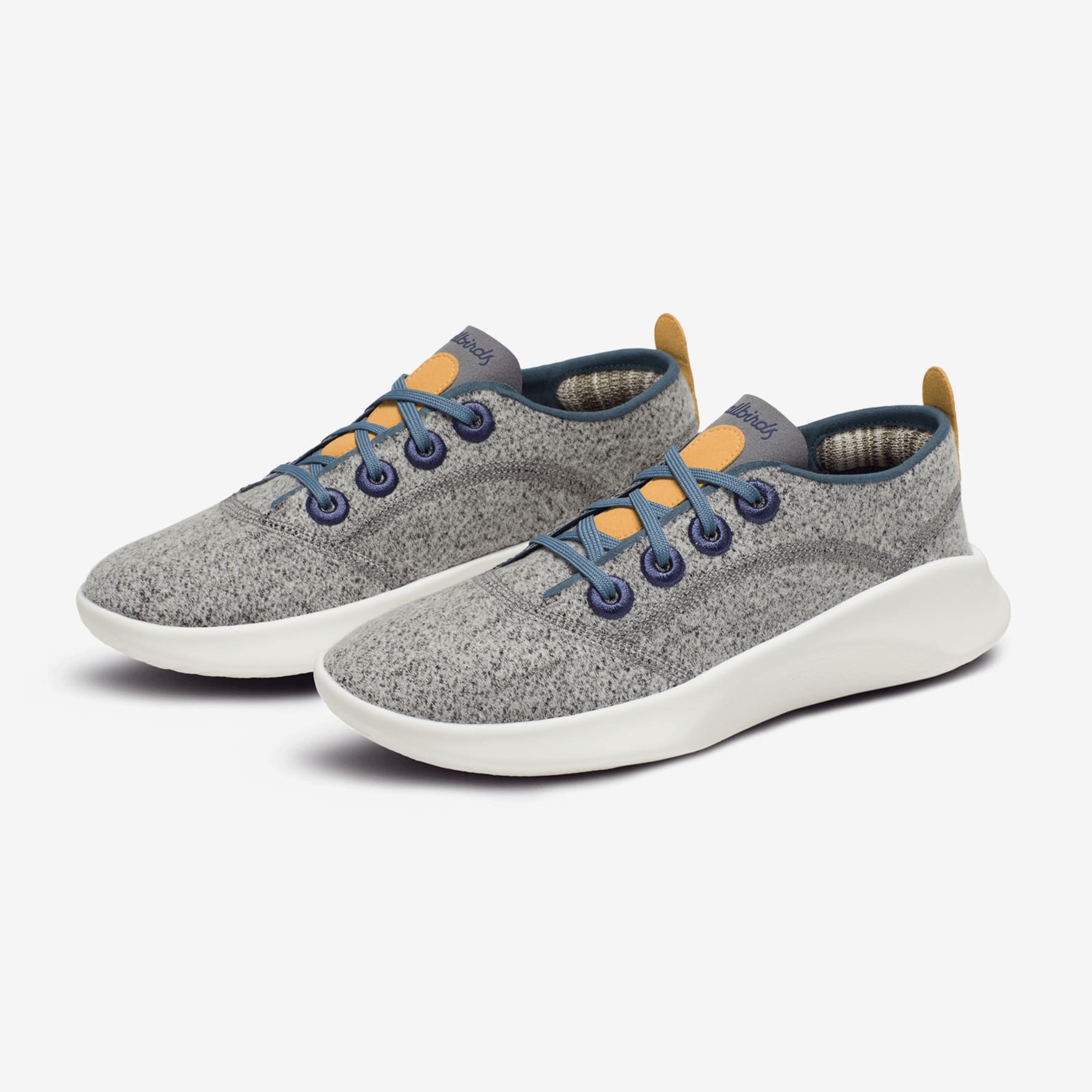 Men s SuperLight Wool Runners Dapple Grey Natural White Sole