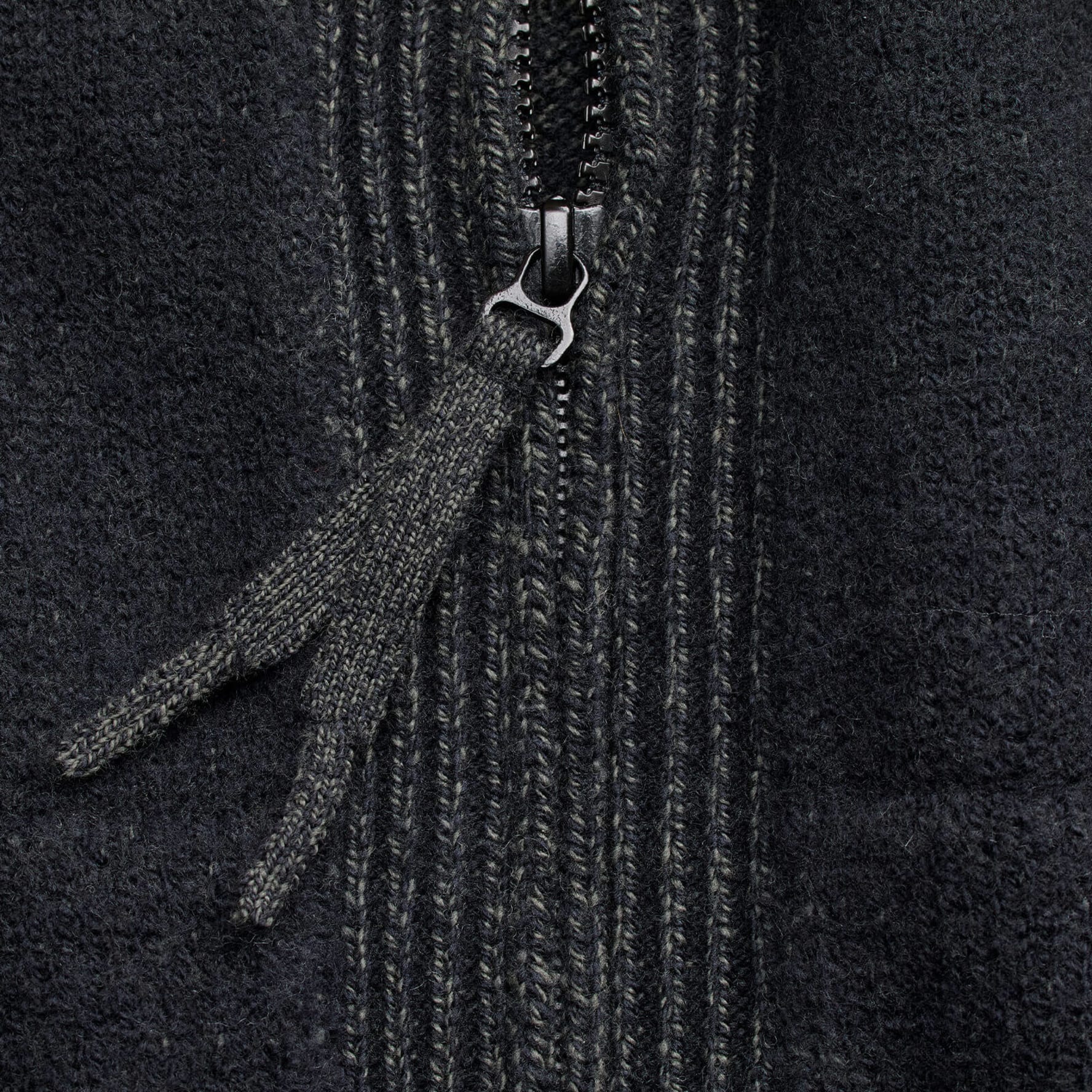 Men's Wool Hoodie - Natural Black