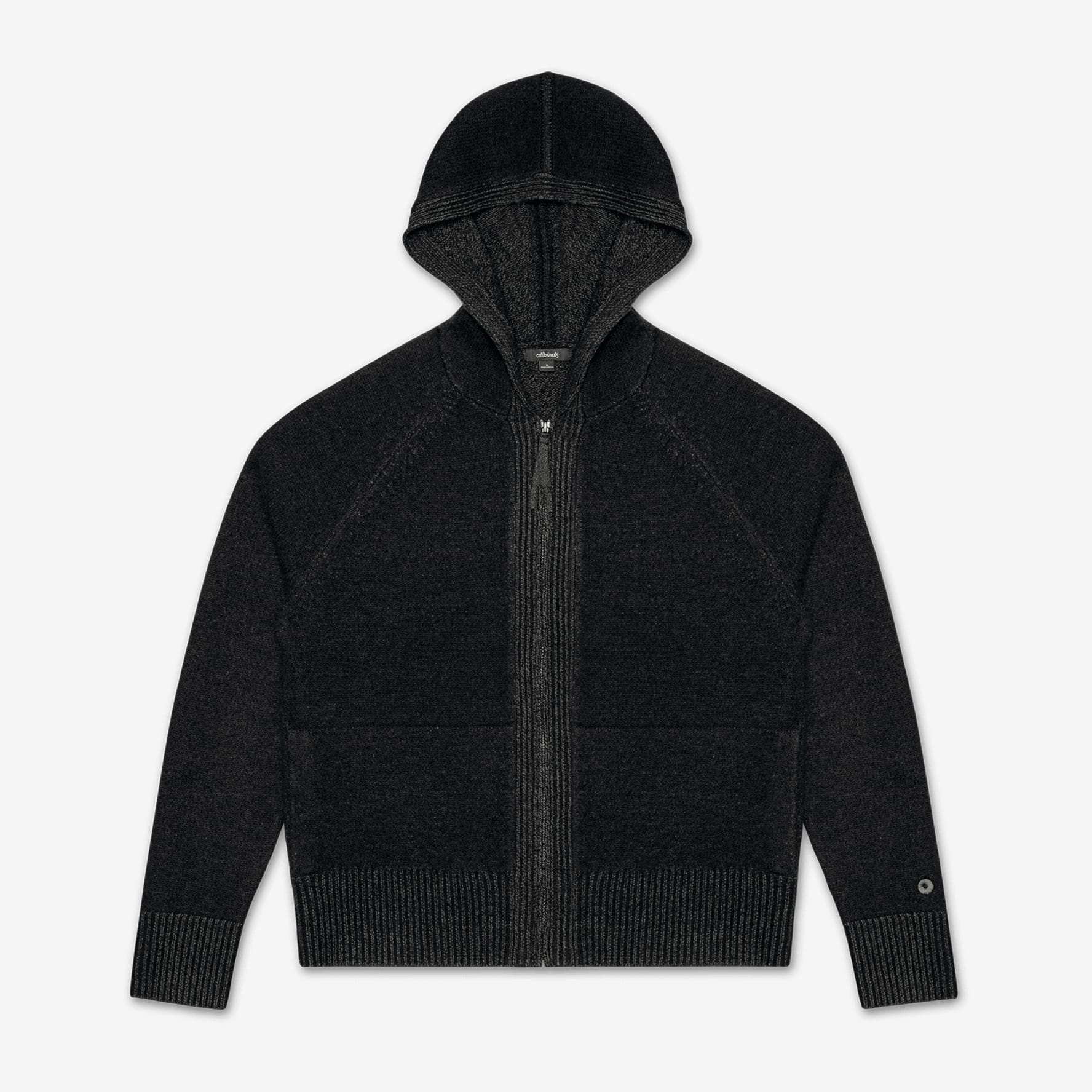 Men's Wool Hoodie - Natural Black