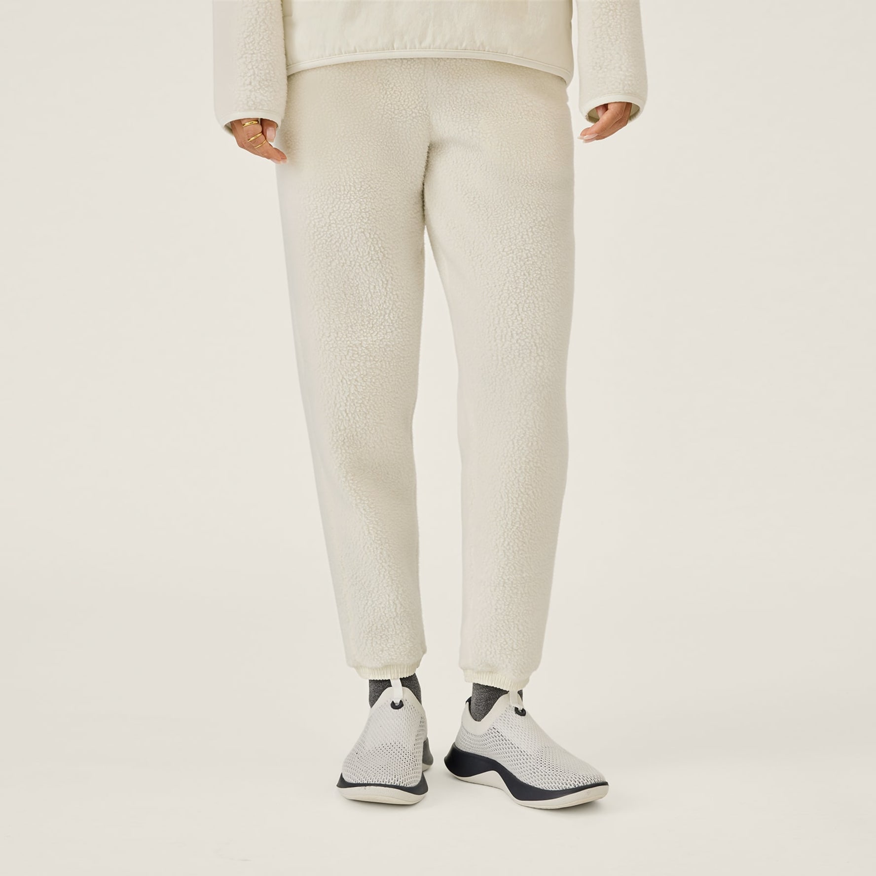 White fleece pants womens on sale