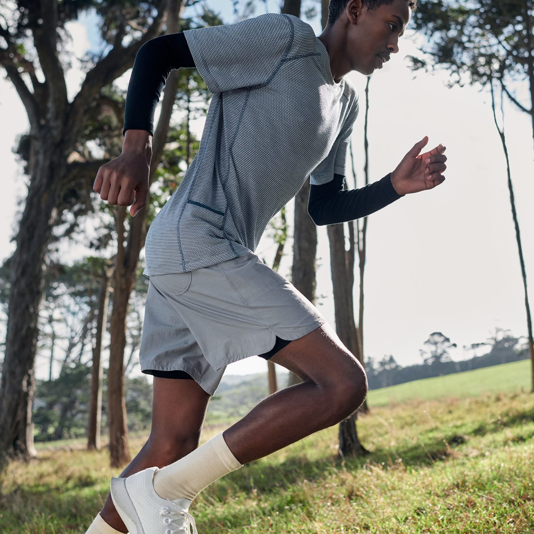 Running top shorts men