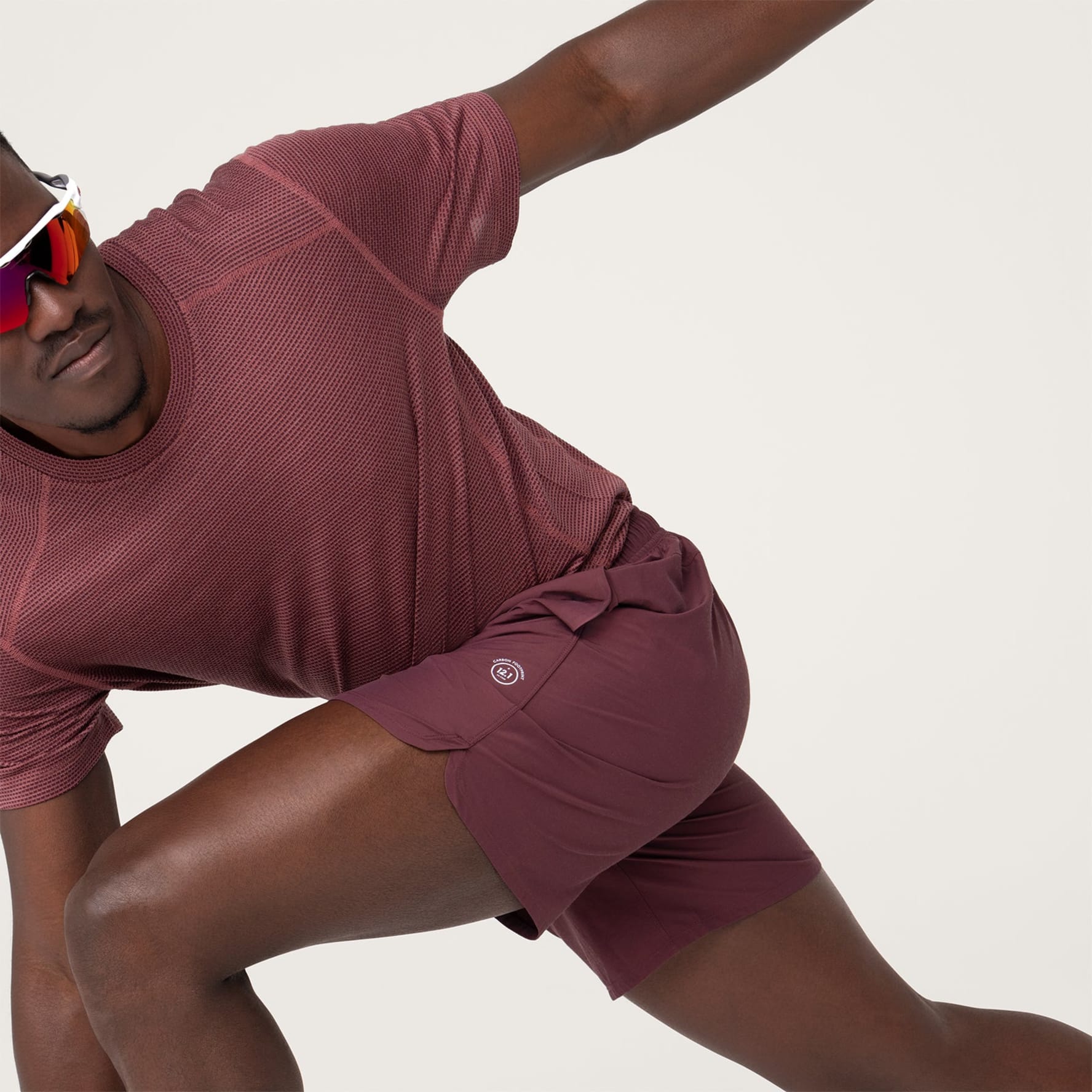 Burgundy shop running shorts