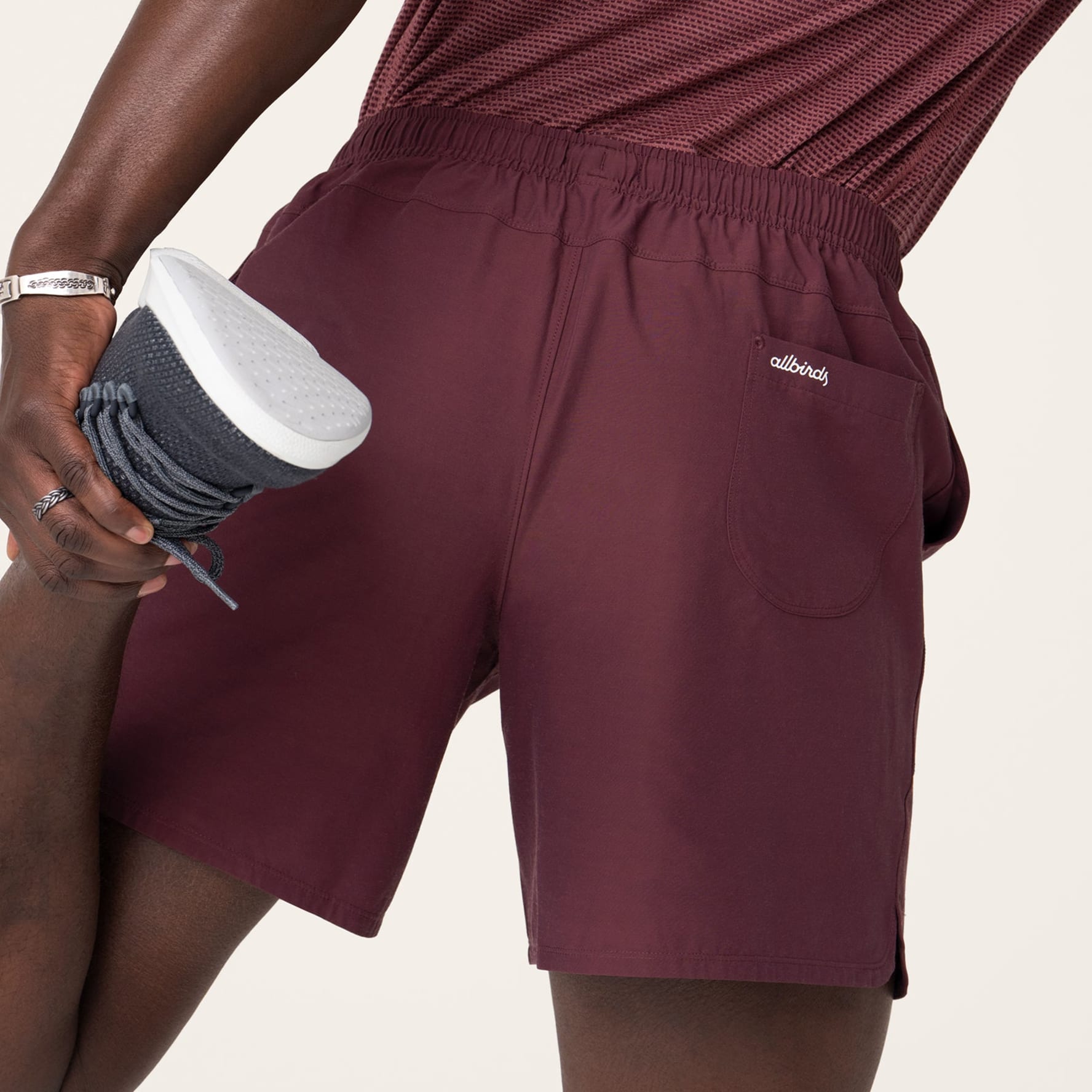 Burgundy shop running shorts
