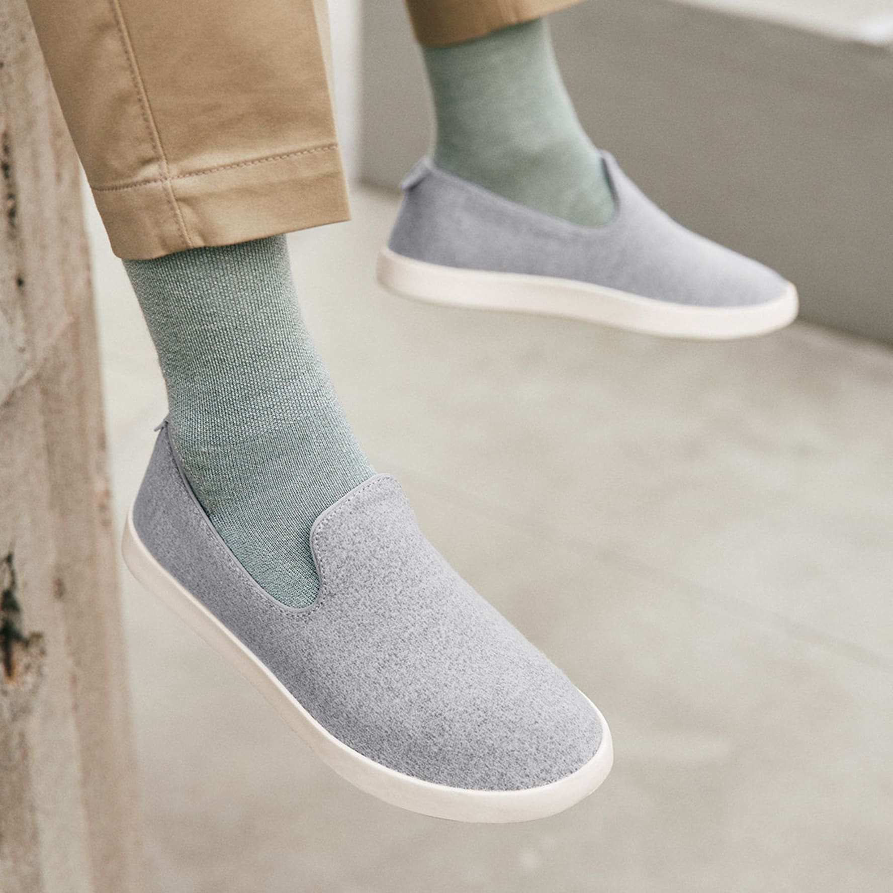 Men s Wool Loungers Natural White Allbirds UK
