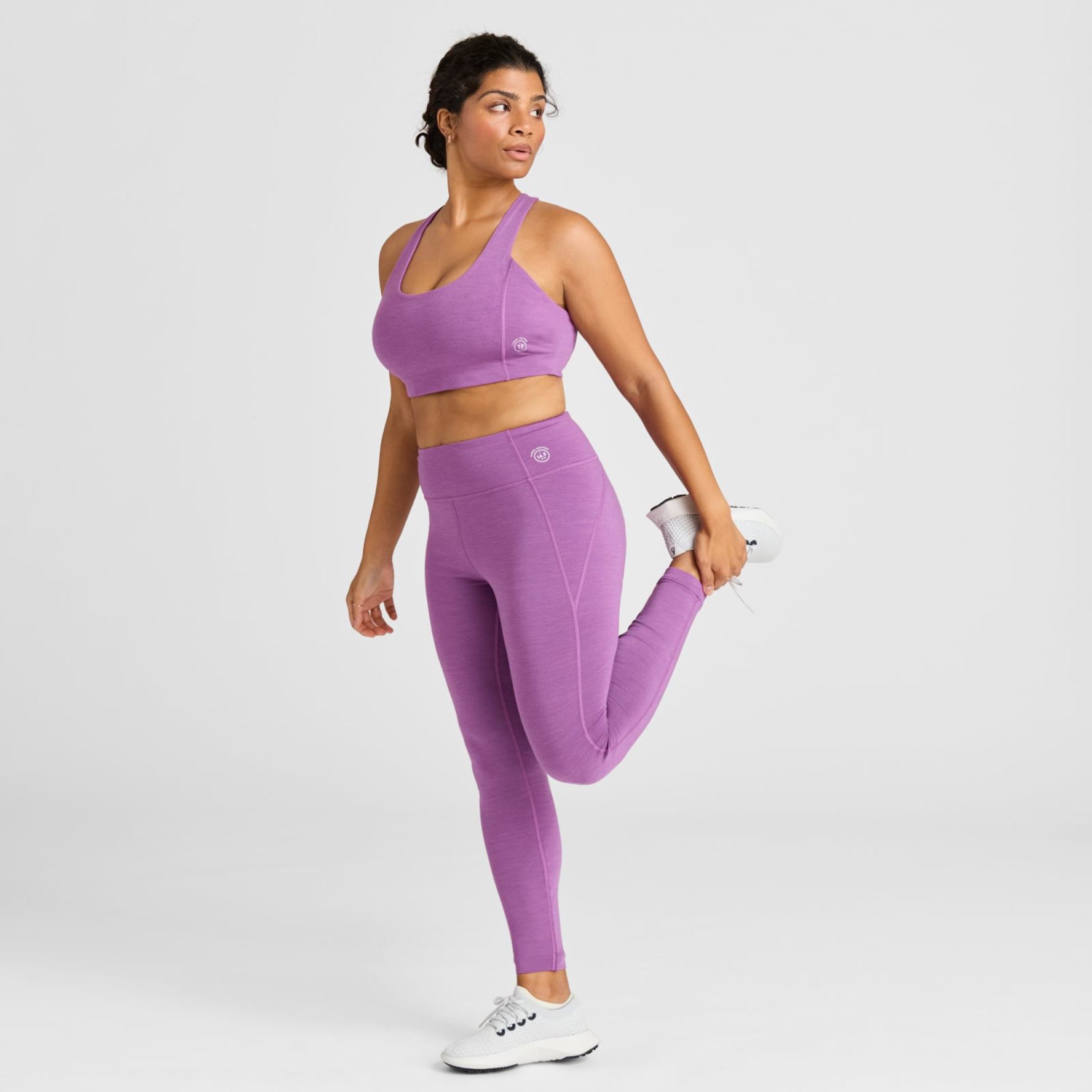 Black shop purple leggings