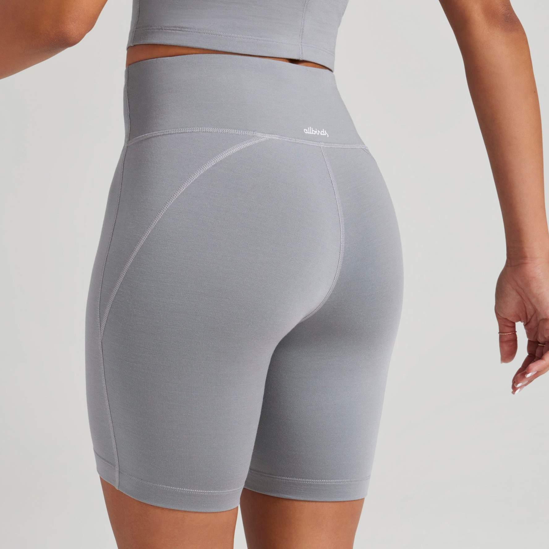 Buy Allbirds women regular fit bike short leggings grey Online