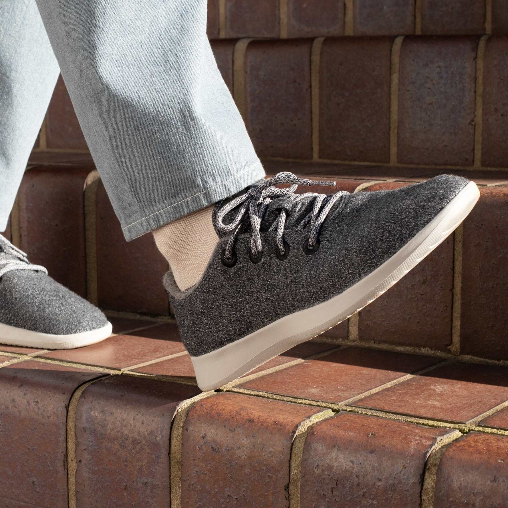 Men s Wool Runners Natural Grey 2 Light Grey Sole
