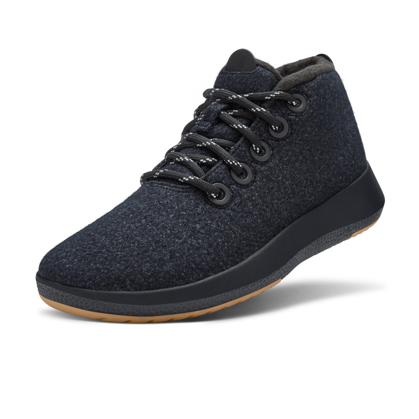 Women's Wool Runner-up Mizzles - Natural Black (Rugged Khaki Sole)