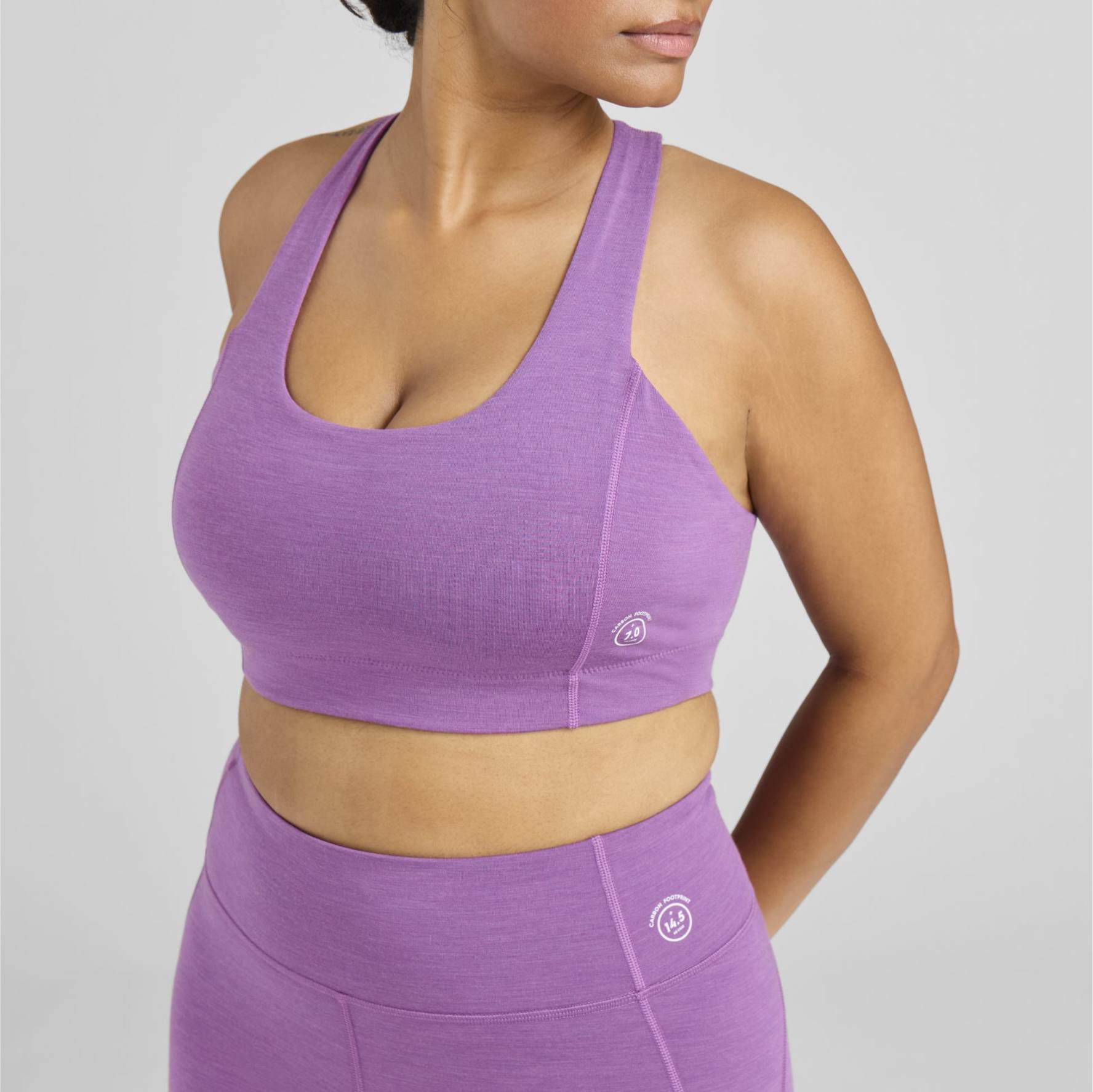 Light purple sports bra top