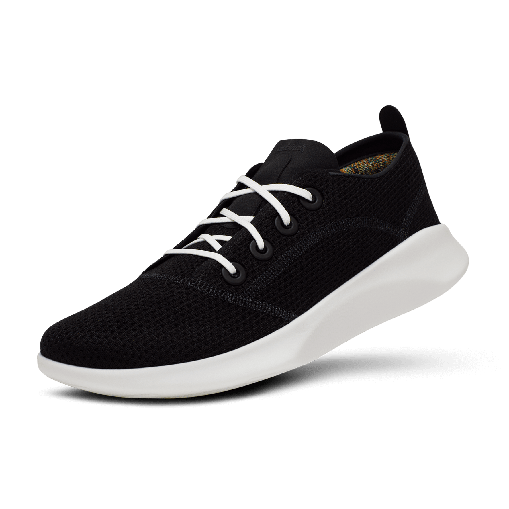 Black running shoes with white soles hot sale