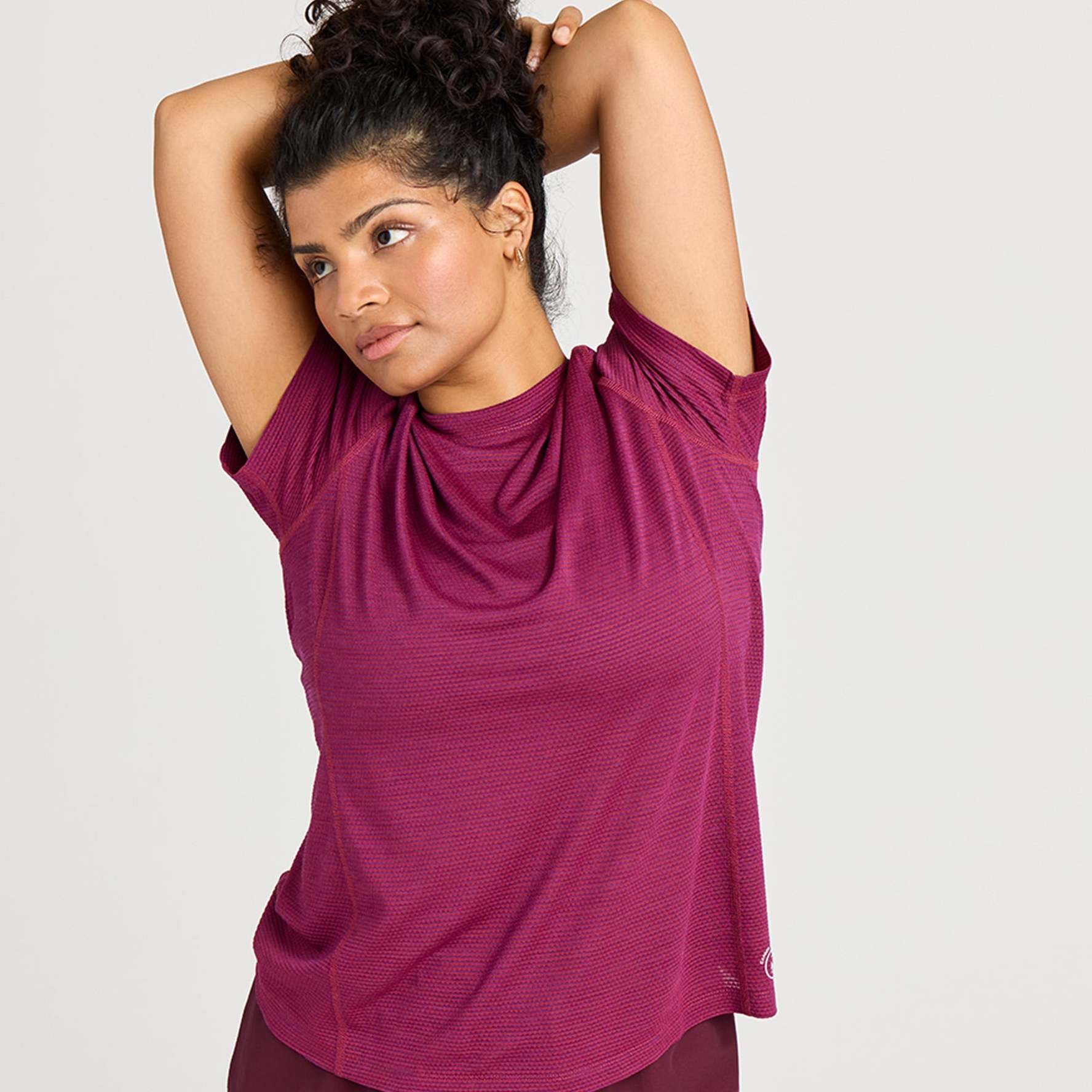 Women's Natural Run Tee - Thrive Crimson