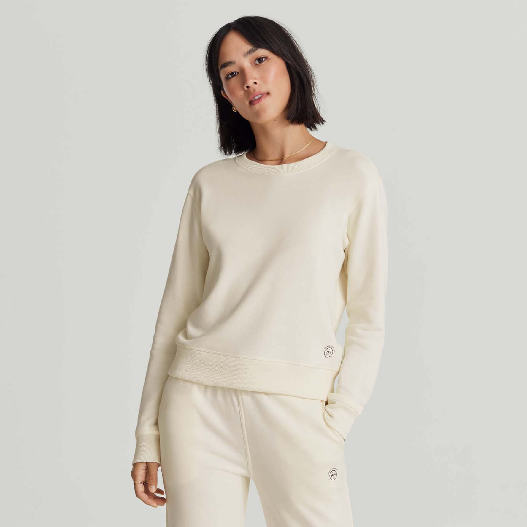 Womans white sweatshirt sale