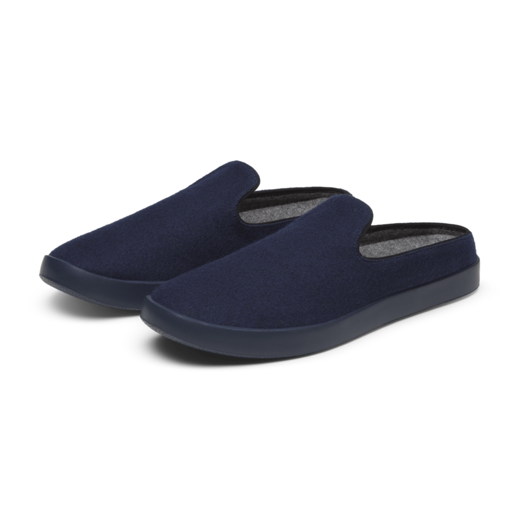 Women's Wool Lounger Mule - Dark Grey (Natural White Sole)