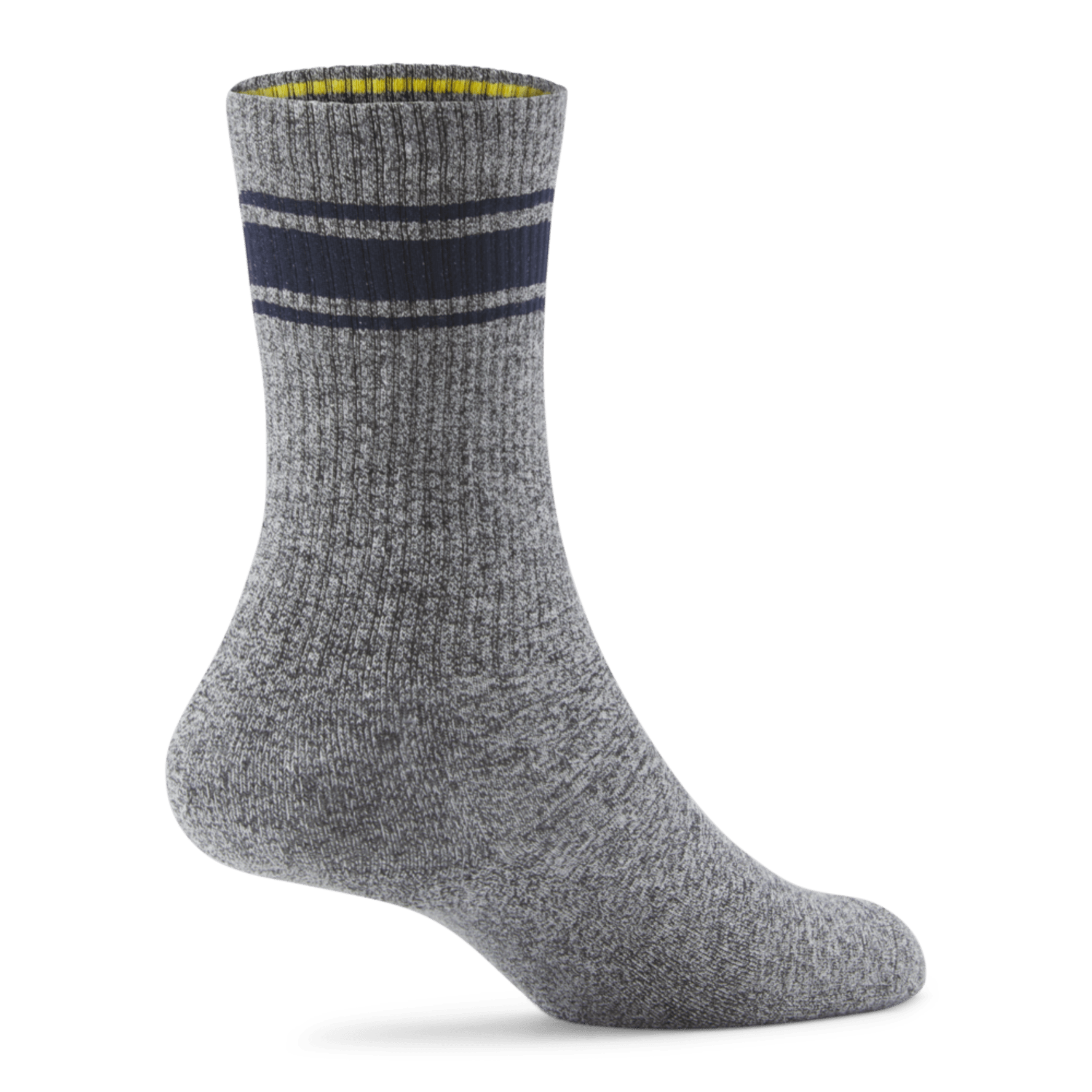 Anytime Crew Sock - Natural Grey Heather/Deep Navy