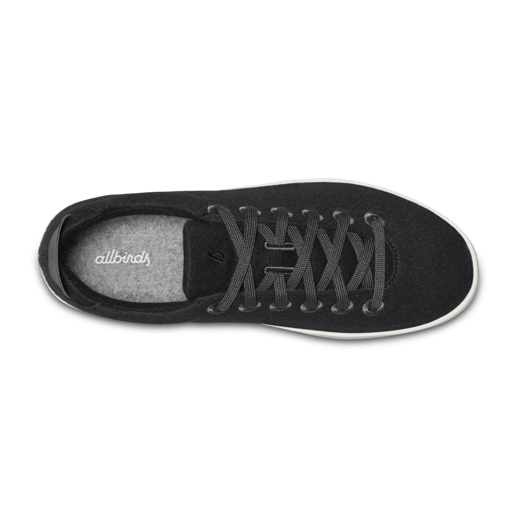 Men's Wool Piper - True Black (White Sole)