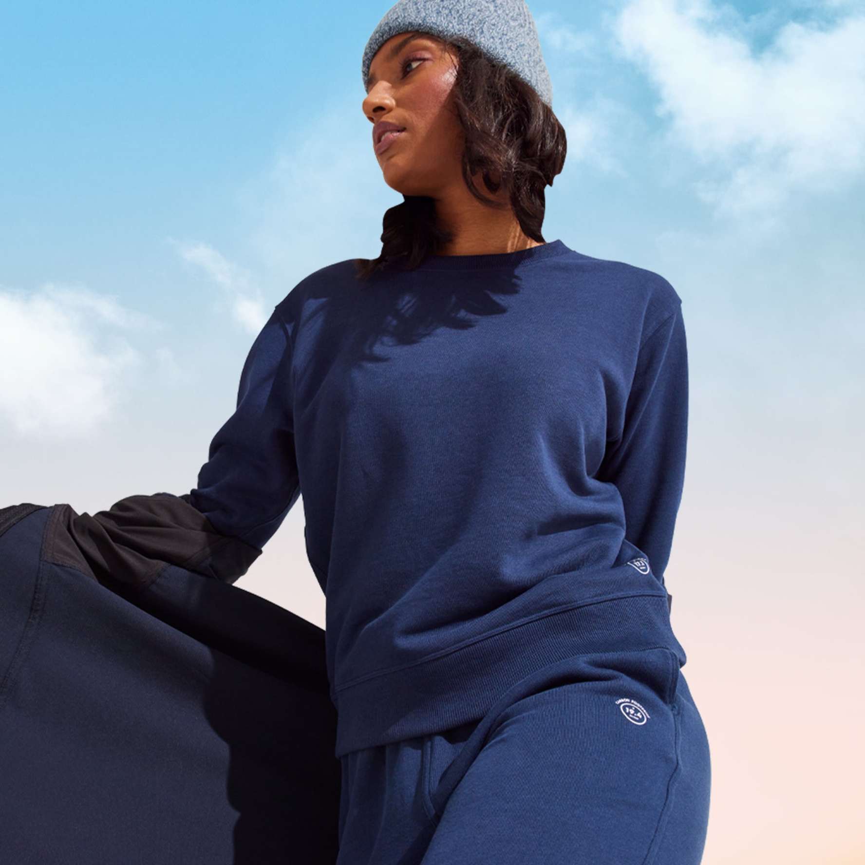 Navy sweatshirt womens on sale