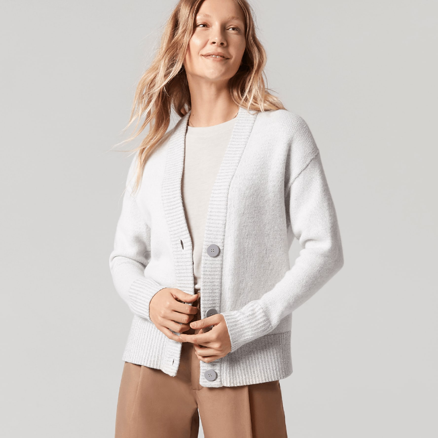 Women's Wool Cardi - Natural White