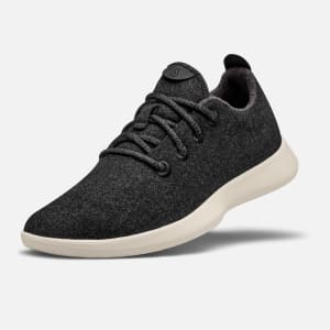 Women's Wool Runners - Tuke Jo (Natural Black Upper/Cream Sole)