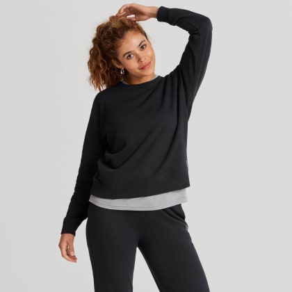 black long sweatshirt womens
