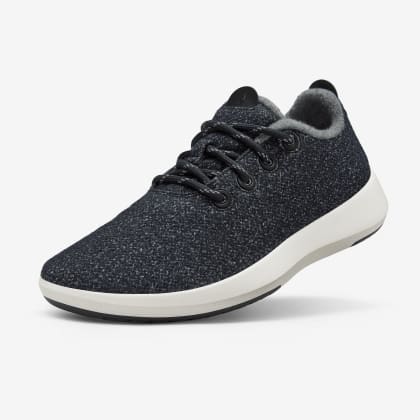 Men's Wool Runner Mizzles - Dark Grey (Natural White Sole)