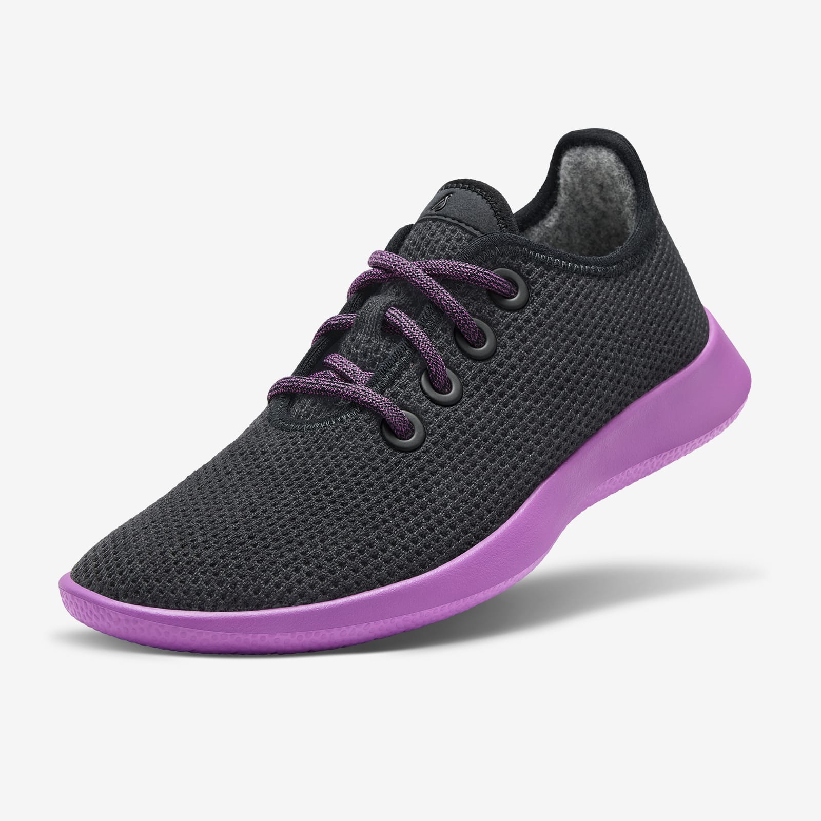 Women's Tree Runners | Sustainable Trainers | Black - Lux Purple Sole ...