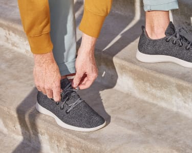 Men's Wool Runners - Natural Grey (Light Grey Sole)