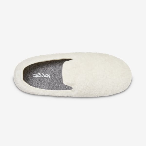 Smallbirds Wool Loungers - Big Kids - Natural White Fluffs (Natural White Sole)