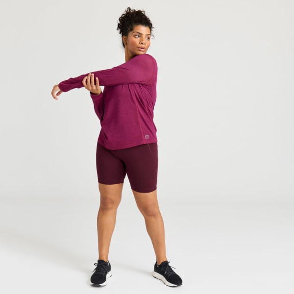 Women's Natural Run Long Sleeve Tee - Thrive Crimson