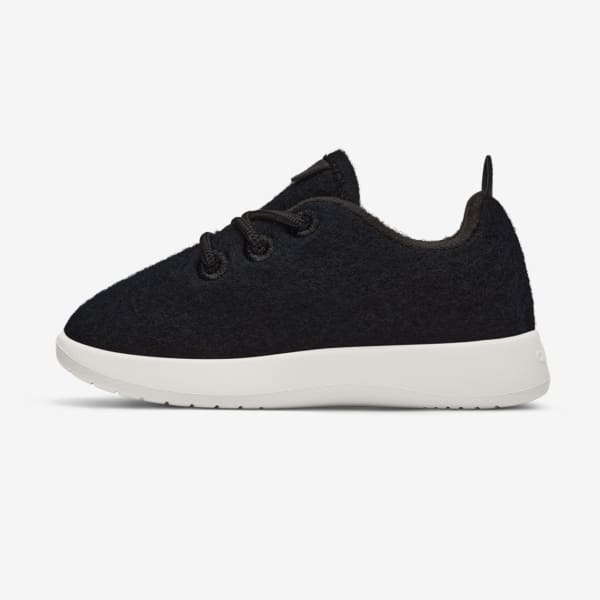 Smallbirds Wool Runners - Little Kids - Natural Black (Blizzard Sole)