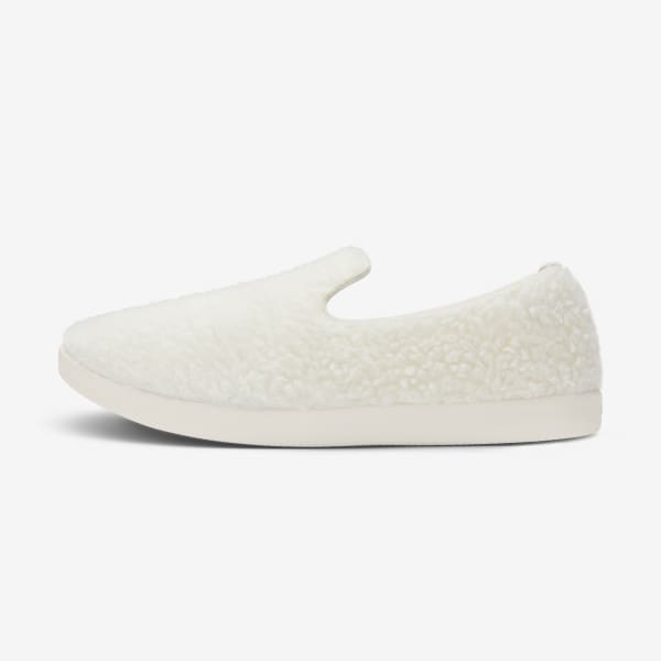 Smallbirds Wool Loungers - Big Kids - Natural White Fluffs (Natural White Sole)