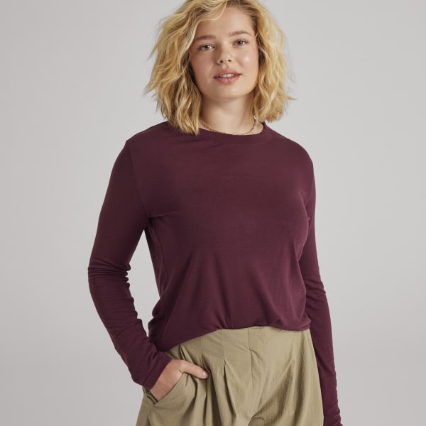 Women's Long Sleeve Sea Tee - Aubergine