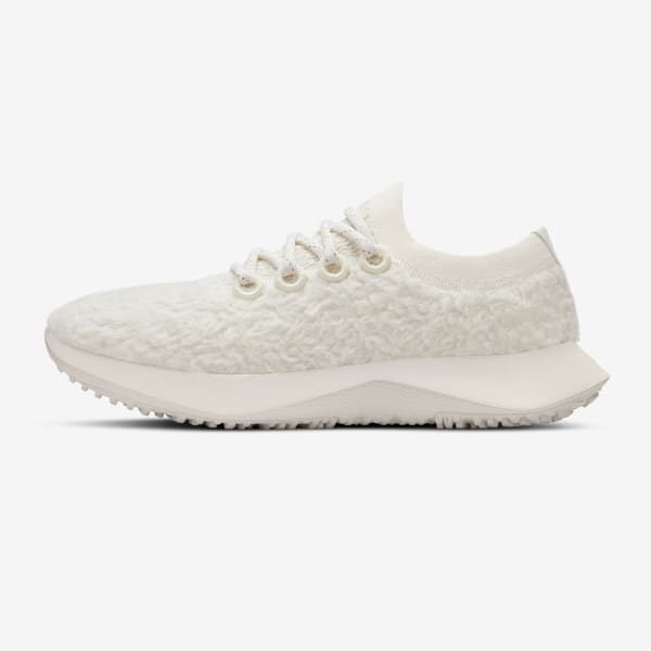 Women's Wool Dasher Fluffs - Natural White (Natural White Sole) - #2