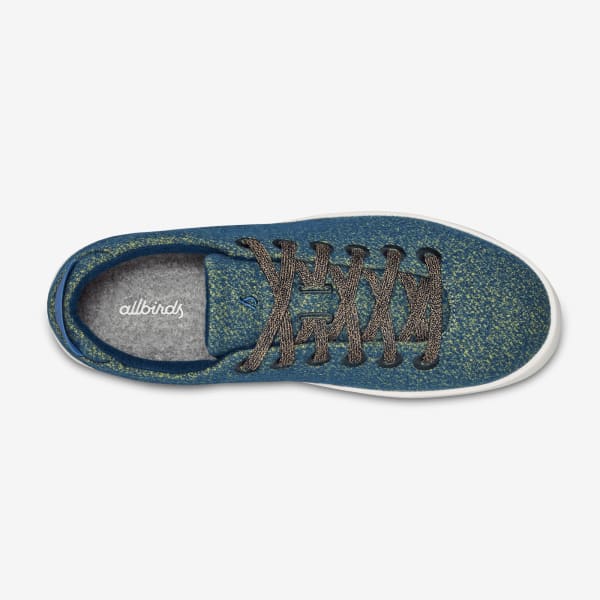 Men's Wool Pipers - Garden Blue (White Sole)
