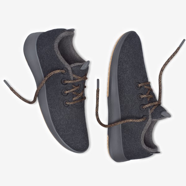 Men's Wool Runner Mizzles - Black Sands (Asphalt Sole)