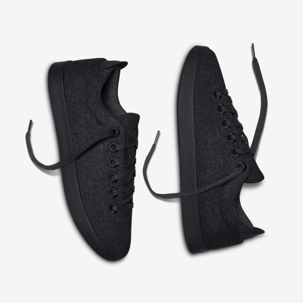 Women's Wool Pipers - Natural Black (Black Sole)