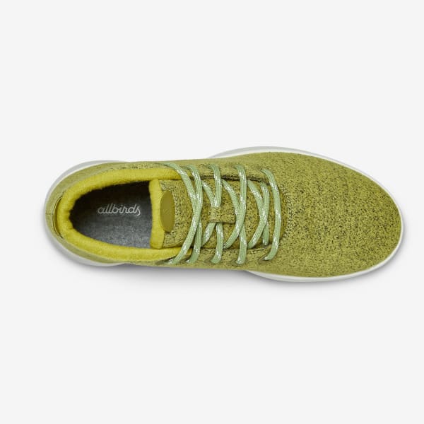 Women's Wool Runner-up Mizzles - Hazy Lime (Natural White Sole)