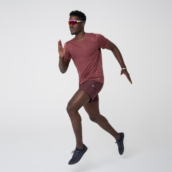 Men's Natural Run Short - Hazy Burgundy