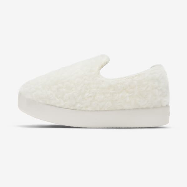 Smallbirds Wool Loungers - Little Kids - Natural White Fluffs (Natural White Sole)