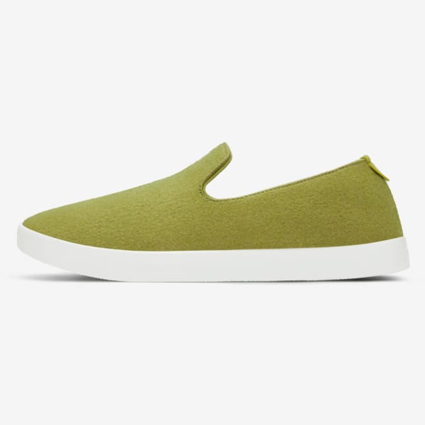 Women's Wool Loungers - Hazy Lime (Natural White Sole)