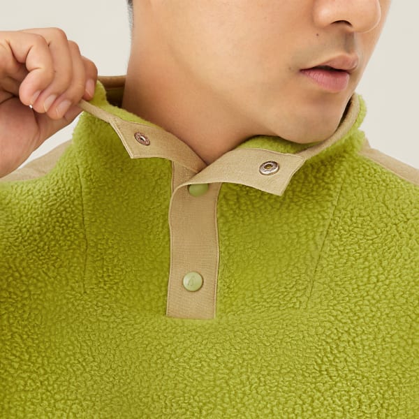 Men's Fluff Fleece Pullover - Hazy Lime (Hazy Beige) - #2