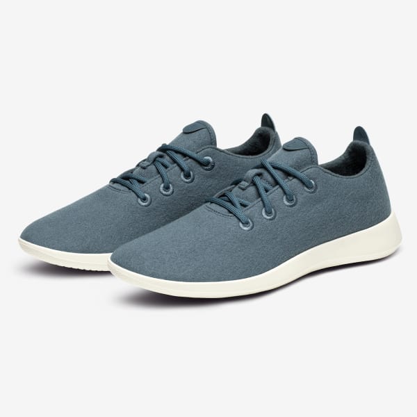 Women's Wool Runners - Calm Teal (Natural White Sole)