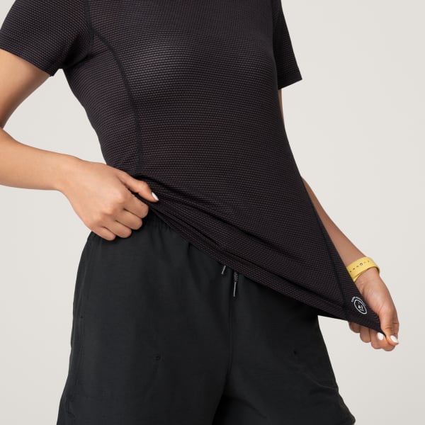 Women's Natural Run Tee - Natural Black